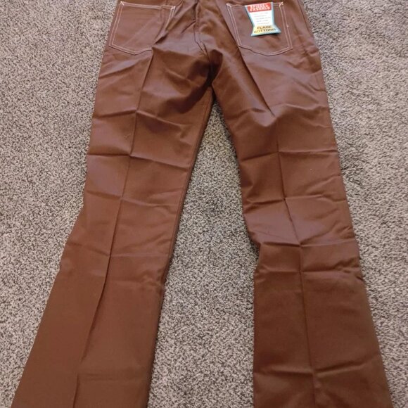 Vtg Spiegal Casual Flare Bottoms Men's Jeans BRONZE Retro 36L X 33 NWT DEADSTOCK - Picture 3 of 7